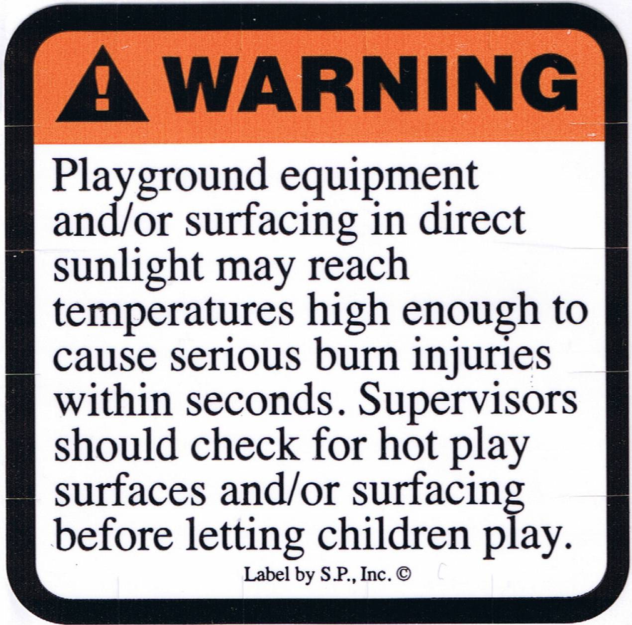 Playground safety multi Safety sign 